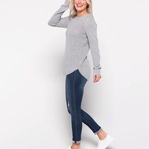 Large  grey PINK CLOVER Nickole Textured Sweater